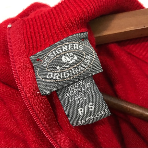 Super Soft Fine Knit Faux Cashmere Fall Winter Long Sleeve Red Crew Neck… - Picture 7 of 8